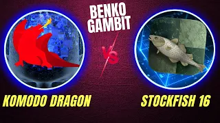 Komodo Dragon Beats Stockfish 16 !! Benko Gambit !!!