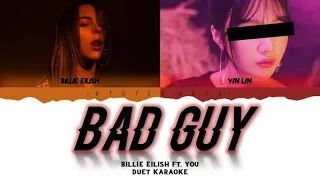 Billie Eilish - Bad Guy (Duet Karaoke) | Color Coded Lyrics