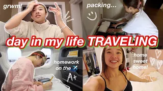 day in my life TRAVELING BACK HOME! grwm, packing, & flying! Vlogmas Day 13!