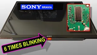 6 Times Blinking Problem Sony Bravia Smart LED TV | Sony Bravia 32" TV Power Light Blinking Solution