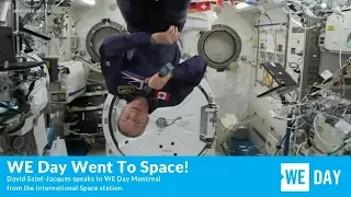 Astronaut David St-Jacques speaks to WE Day from Space!