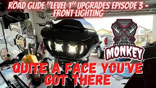 Harley Davidson Road Glide "Level 1" Upgrades Episode 3 - Front Lighting