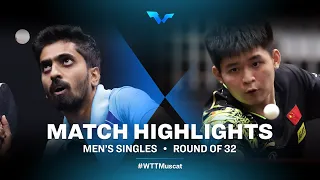 Sathiyan Gnanasekaran vs Lin Shidong | MS | WTT Contender Muscat 2022 (R32)