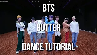 BTS - 'Butter' (DANCE TUTORIAL SLOW MIRRORED) | Swat Pizza