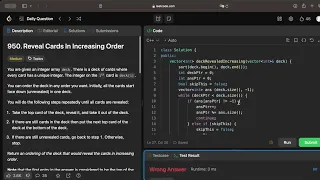 Leetcode 950 - Reveal Cards In Increasing Order [10/4/24]