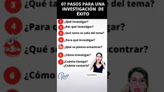 07 PASOS PARA UNA TESIS DE ÉXITO🥰🌟|Dra.Rocio Lima 😇❤️🔥