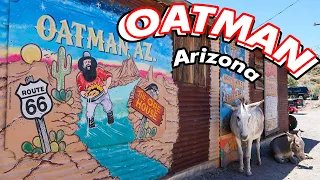 Wild Donkeys on ROUTE 66!! Oatman AZ, Haunted Buildings, Epic Gun Fight!