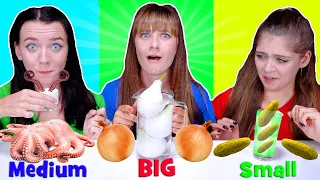 ASMR Small Vs Medium Vs Big Glass Drink Challenge By LiLiBu #2