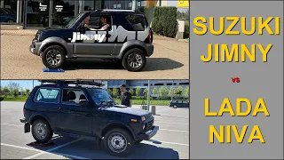 SLIP TEST - Suzuki Jimny vs Lada Niva - @4x4.tests.on.rollers