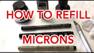 How to refill Microns easily.  Micron Life Hack Use your own quality inks and save money!