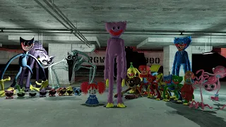 All Poppy Playtime Monsters Chase in an abandon Mall Parking PT2 | Garry's Mod