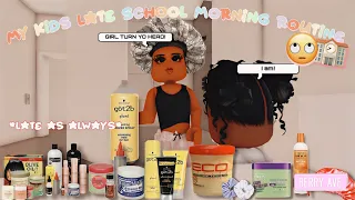 MY KIDS LATE SCHOOL MORNING ROUTINE! *chaotic fr* | BERRY AVENUE ROLEPLAY! *Roblox Roleplay*