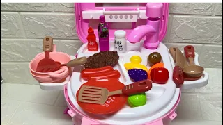 (Nur Toys)🌈 7 minutes unpacking a cute suitcase with dishes #asmr video #Nur Toys 🌈