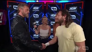 AEW Dynamite 10/4/2023 - Kenny Omega Marks Out After Meeting Adam Copeland (Edge) For The First Time