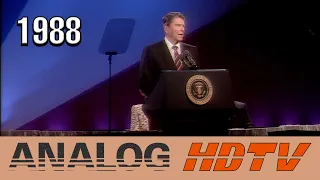 Analog HDTV: President Ronald Reagan At NAB 1988 [Segment] (Sony HDVS Demonstration)