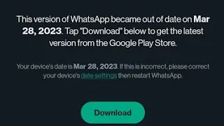 How To Fix Whatsapp Out Of Date Error | This Version Of Whatsapp Became Out Of Date 2023