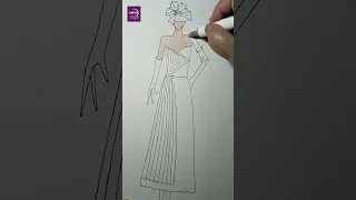 Fashion Design Drawing Ruffles Dress #fashiondesign #fashiondrawing