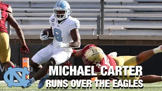 UNC RB Michael Carter Runs Over The Eagles