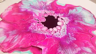 Pretty In Pink! Blooms In Bloom! Acrylic Pour Painting | Fluid Art | Bloom Technique