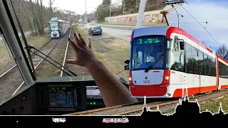 POV tramvají na přehradu 🚋 Cab view tram Brno