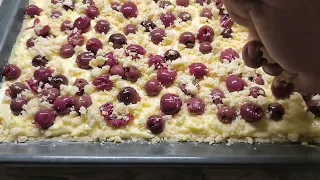 Pudding Kirsch Streusel Kuchen nach Omas Rezept aus der Tortenprinz Konditorei ☺️