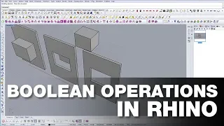 How to use Boolean Operations in Rhino