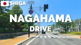 Driving from Nagahama IC to Nagahama Station, Shiga, Japan - June 2020