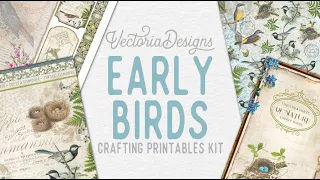 Junk Journal & Ephemera Holder Flip Through | Discover the "Early Birds" Crafting Kit