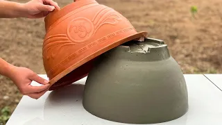 Creating Beautiful Cement Flower Pots is Easily