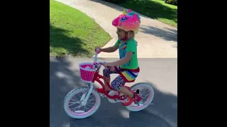 kidsdianashow Diana learned to ride a bike 🚴‍♀️ 🥳ра! #diana #kid