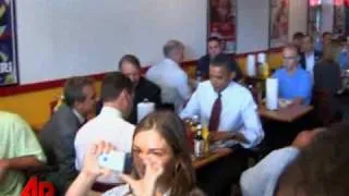 Raw Video: Obama, Medvedev Stop for Burgers