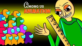 어몽어스 VS 좀비 애니메이션 ( BALDI's BASICS ) - AMONG US FUNNY ANIMATION