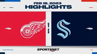 NHL Highlights | Red Wings vs. Kraken - February 18, 2023