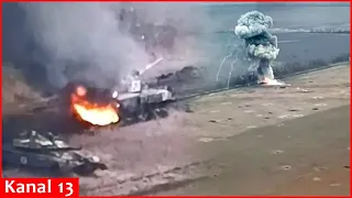 "Javelins" put the attacking Moscow tanks on fire