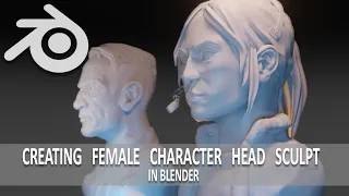 How to Create a Female Character Head Sculpt in Blender - Tutorial