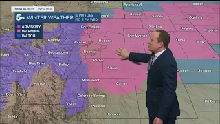 First big storm of 2023 set to bring wind & snow to Colorado on Tuesday