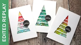 🔴 EDITED REPLAY - Holiday Card Series 2021 - Day 5 - Distress Reinker Watercolor Shaker Cards