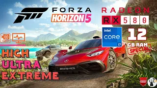 FORZA HORIZON 5 | EXTREME - ULTRA - HIGH | GAMEPLAY TEST | RX 580 8GB | I7 3770 | 12GB RAM