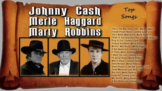 Johnny Cash, Marty Robbins, Merle Haggard Greatest Hits - Top 50 Outlaw Country Playlist