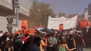 Demo zum EU-Gipfel in Salzburg