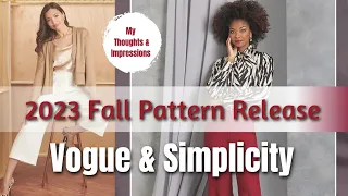 New Fall Patterns Vogue and Simplicity Release | Impressions
