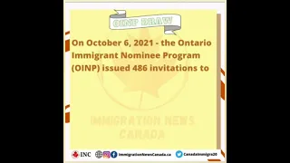 Canada | Ontario PNP Draw: October 6, 2021