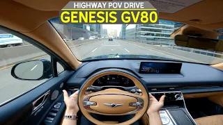 Almost Self-Driving! -  GENESIS GV80 Highway Driving Assist / Lane Keep Assist POV Drive