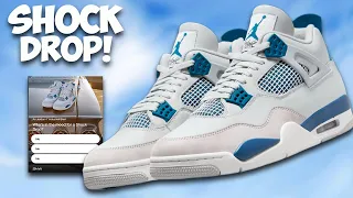 SNKRS SHOCK DROP INFO Jordan 4 Military Blue 4s!