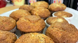 HOW TO MAKE MOIST FLUFFY BANANA 🍌MUFFINS IN ONLY 30 MINUTES/OLD SCHOOL BANANA MUFFIN