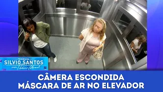 Máscara de ar no Elevador | Câmeras Escondidas (03/11/23)