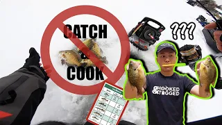 Ice Fishing for Big Bluegills in Winter Storm- Are They Safe To Eat?