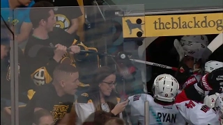 Brazen Bruins fan tries to steal Wideman's stick after Senators win