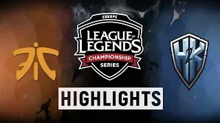 FNC vs. H2K - EU LCS Week 2 Day 1 Match Highlights (Summer 2018)