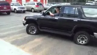 How to drive an suv with 4 flat tires.